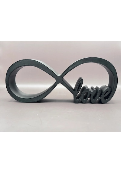 Love Sonsuz Aşk Sevgi Sembolu Hediyelik Ürün 13cm Siyah Renk