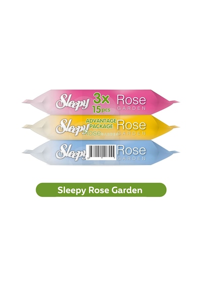 Sleepy Islak Havlu Cep Mendil 270 Yaprak 18 Li Set Rose/garden 18'li Set