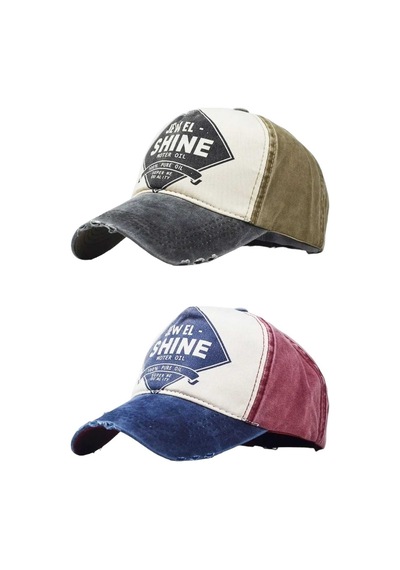 Tezzgelsin Unisex Eskitme Jewel Shine Ayarlanabilir Beyzbol Kep Şapka Baseball Şapka 2'li Set Siyah Lacivert