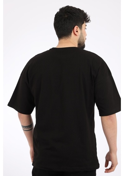Stil Kombin Düz Basic Oversize Erkek Tişört Bld