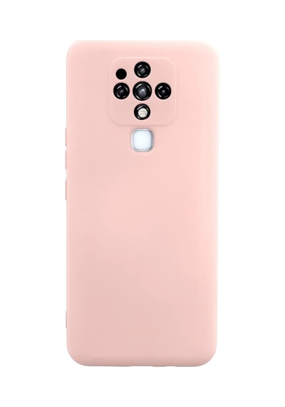 Tecno Camon 16 Uyumlu Kılıf Nano İçi Kadife Silikon - Pudra