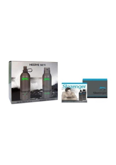 Slazenger Active Sport Mavi + Yeşil Erkek Parfüm EDT 2 x 125 ML + Mavi + Yeşil Sprey Deodorant 2 x 150 ML