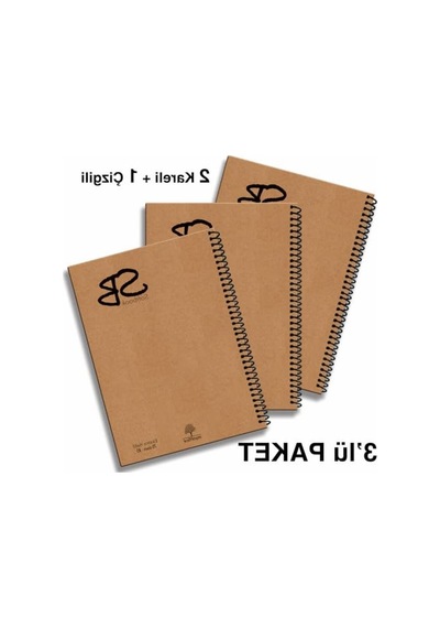 A5 3'lü Defter Seti, 420 Sayfa, Hafif Kağıt Ve Kraft Kapak