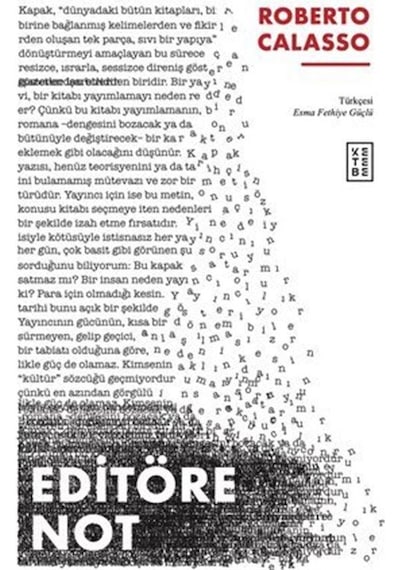 Editöre Not / Roberto Calasso