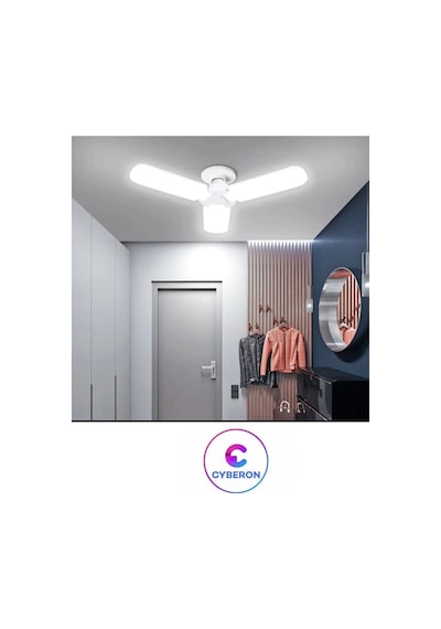 3 Kanatlı Katlanabilir Pervane Led Ampul Beyaz Işık Aydınlatma Lambası Tekli Beyaz Işık E27 Led Ampu