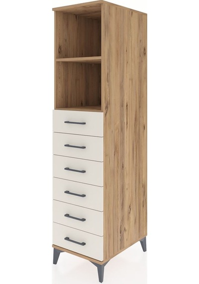 Kronos Dolap 2 Raflı 6 Çekmeceli 44x59x182 Çam-aytaşı Atlas Çam