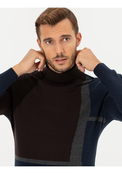 Pierre Cardin Erkek Kahverengi Triko Kazak 50261176-vr029 Kahverengi