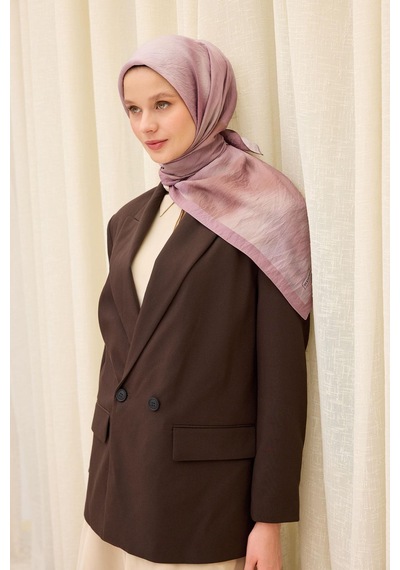 Silk Home Velora Eşarp Sis Desen Soluk Lila 90x90 Çok Renkli