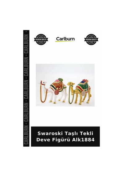 Özel Üretim Dekoratif Hediyelik Biblo Aksesuar Salon Swaroski Taşlı Tekli Deve Figürü Alk1884