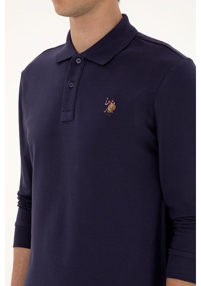 U.S. Polo Assn. Erkek Regular Fit Polo Yaka Mürdüm Basic Sweatshirt 50313772-VR074