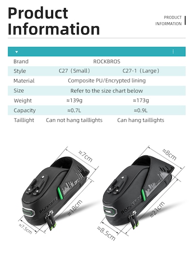 Rockbros 3d Dik Kalıplı 0.45l Aşınmaya Dayanıklı Bisiklet Sele Çantası Su Geçirmez Siyah + Gri