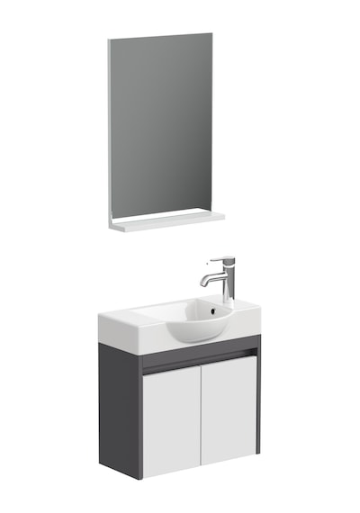 Aqua Bagno Minizia Banyo Dolabı 55 X 32 Cm. Antrasit Beyaz ,lavabo Dahil Abs.50.35.08.03 Antrasit - Beyaz Aqua Bagno Minizia Banyo Dolabı 55 X 32 Cm. Antrasit Beyaz ,lavabo Dahil Abs.50.35.08.03 Antrasit - Beyaz