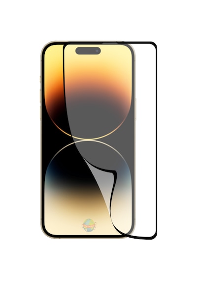 Apple Uyumlu   iPhone 14 Pro ile Tam Kaplayan Fibernano Ekran Koruyucu Cam