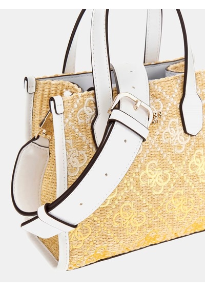 Guess Silvana Rafya 4g Logolu Kadın El Çantası Hwsw8665770 Beyaz