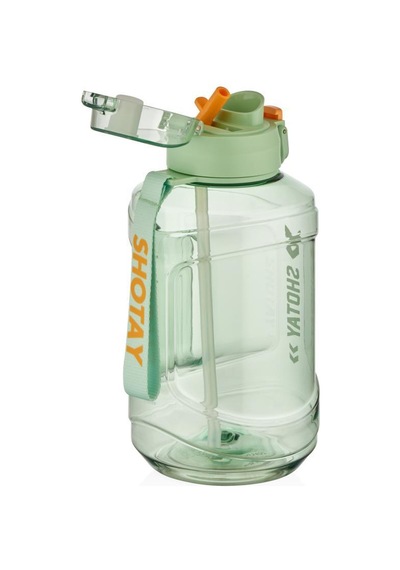 Shotay Medium Barrel Su Matarası Tritan Geniş Yeşil 1600ml