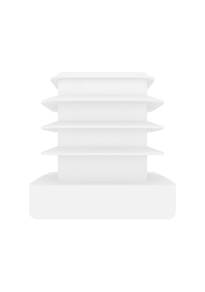 Cateksss 20x20 Mm Profil İçin Kademeli İçe Geçme Profil Tapası, Profil Kapak, Profil Tapa Beyaz - 16 Lı Paket