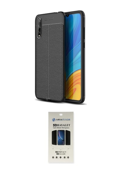 Cep Huawei Uyumlu P Smart S Kılıf Doruk Klasik Özel Seri İkili Koruma Seti Najmaddin Kırmızı