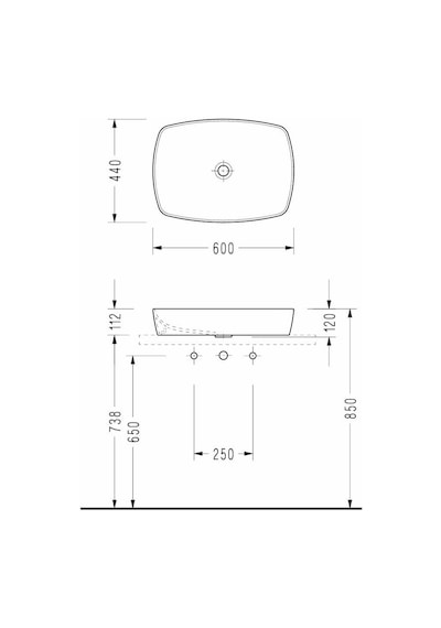Serel Tezgahüstü Lavabo - 1633dxs110h Diğer