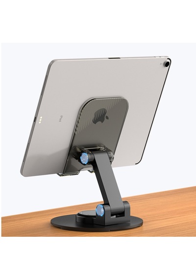 Telefon & Tablet Tutucu Taşınabilir Katlanır Stand 360 Dönen, Karbon Çelik Tasarım Çizilmez Silikon