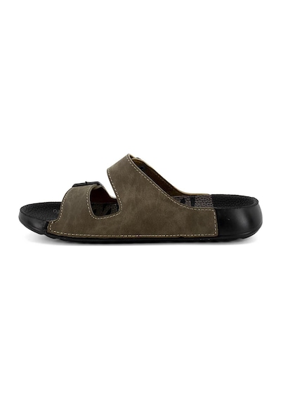 Lee Cooper Orthopedix 2013 Çift Bantlı Suya Dayanıklı Tokalı Unisex Terlik Haki