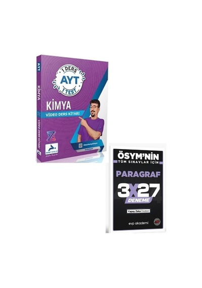 Paraf 2027 Z Takımı Ayt Kimya 1 Ders 1 Test Video Ders Kitabı+ Evp Akademi Paragraf