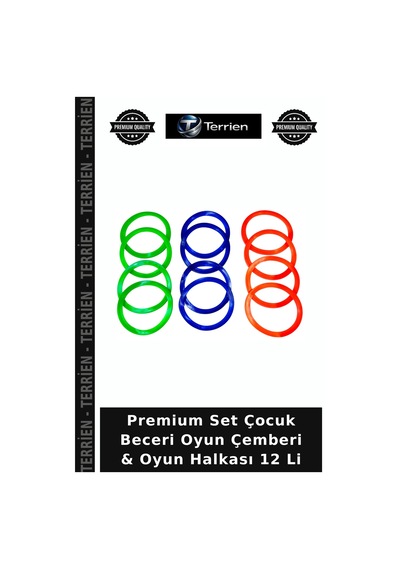 Premium Set Çocuk Beceri Oyun Çemberi & Oyun Halkası 12 Li