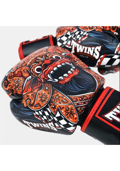 Twins Fbgvl3-59 Barong Boks Eldiveni Deri Muay Thai Eldiveni Siyah