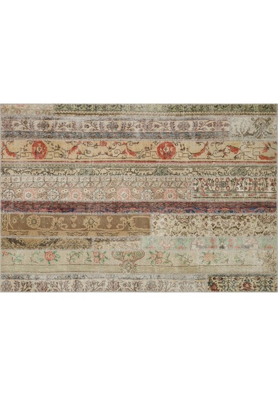Klasik Modern Patchwork Eskitme Halı 160 X 230 Cm 6003