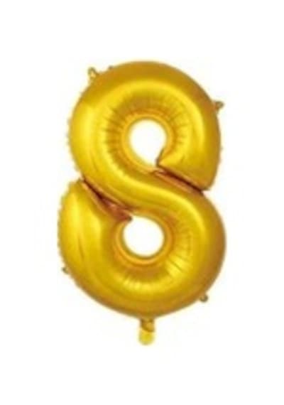 8 Rakam Folyo Balon Altın