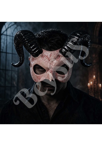 Cadılar Bayramı Boynuzlu Faun Maske Tüm Yaşlar