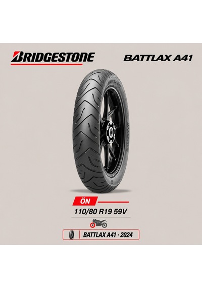 Bridgestone Battlax A41 110/80 R19 59v Ön Motosiklet Lastiği 2024