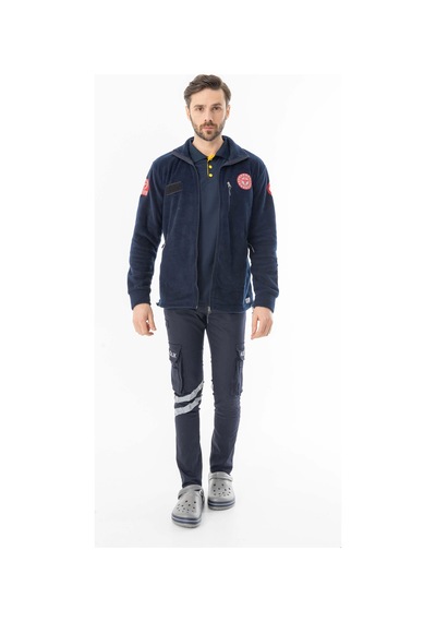 112 Acil Tıp Teknisyeni Fermuarlı Polar Ceket Unisex Att006 Lacivert