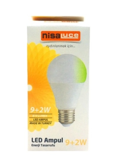 9+2w E27 Beyaz-yeşil Led Ampul 5047 Çok Renkli