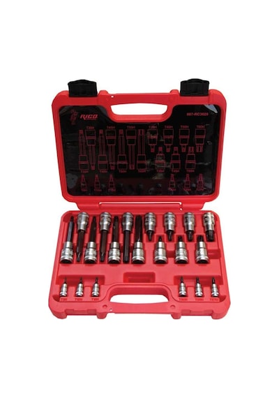007-rc3029 Rico 20 Parça 1/4-1/2 Delikli Torx Lokma Seti