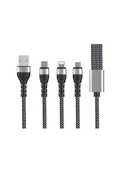 Bax 3 İn 1 Usb Kablo 1.2m Siyah Diğer