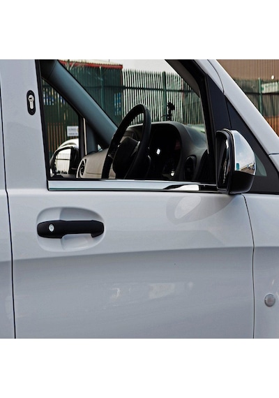 S-Dizayn  Mercedes Vito Uyumlu Krom Cam Çıtası 2 Parça 2010-2014