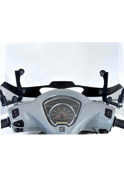 ABV Honda Dio El Korumalı Şeffaf Tur Camı 59x72.5 CM (21-26) + Bağlantı Ekipmanı