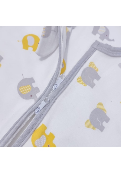 Sitilin Bebek Uyku Tulumu İç Ve Diş Kumaş %100 Doğal Pamuk Çift Kat Özel Kumaş Unisex 1 Tog Stl6428 Ekru