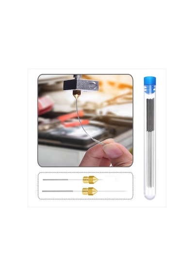 0.4mm Nozül Temizleme İğnesi 10 Adet 3d Yazıcı Nozzle Printer Crelity Ender 3 Ender 3 Pro Ender 3 V2