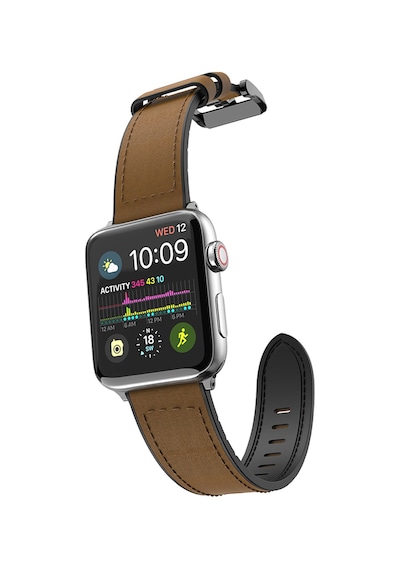 Watch 40mm Uyumlu Deri Kordon Raptic Hybrid Leather Serisi Kahverengi