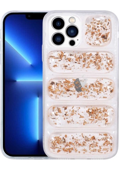 Apple Uyumlu iPhone 13 Pro Max Kılıf Kamera Korumalı Simli Airbag’Li Zo