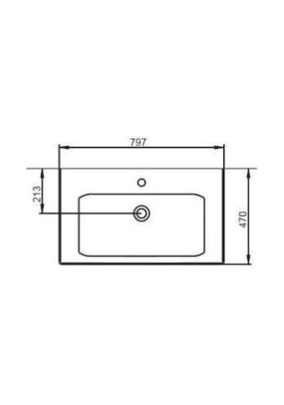 Seramiksan Luna Flat Lavabo 80CM