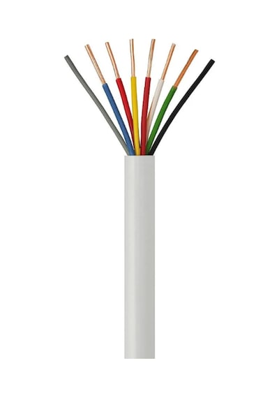 Arge 8x0,22 Mm Lıyy Dt8 Kablo Beyaz 8 Damarlı Çok Telli Sinyal Kablosu 10 Metre