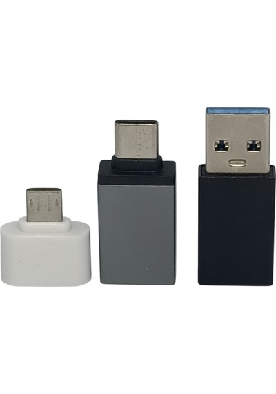 Type-cto Usb 3.0 Otg Usb To Type-c 3.0 Veri Aktarımı Otg Micro Otg 3 Lü Set