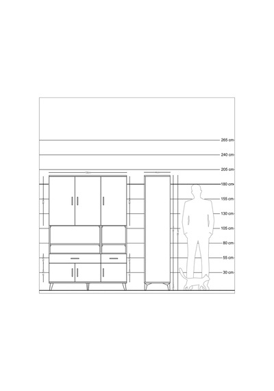 Hyperion Dolap 8 Raflı 2 Çekmeceli 6 Kapaklı 132x44x195 Çam-antrasit/antrasit Antrasıt/antrasıt Hyperion Dolap 8 Raflı 2 Çekmeceli 6 Kapaklı 132x44x195 Çam-antrasit/antrasit Antrasıt/antrasıt