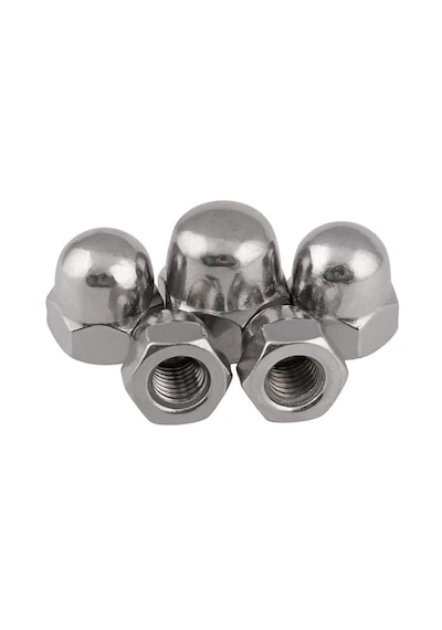 Paslanmaz Krom Kör Somun. M6. 20 Adet. 6mm