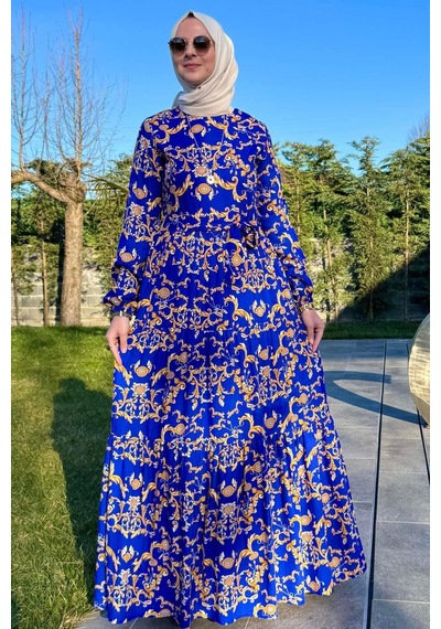 Rabia Şamlı Hürrem Elbise Saks Normal