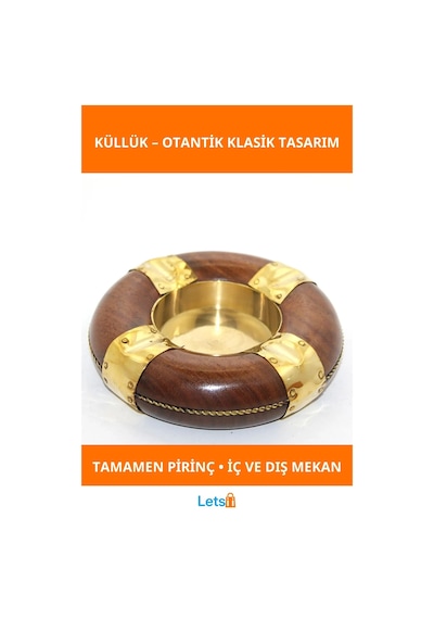 Aksesuar Olarak Kullanılabilen Otantik Pirinç Küllük