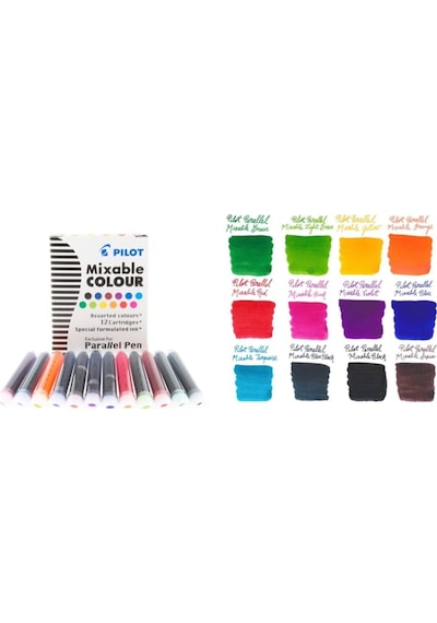Pılot Mixtable Colour 12 Renk Parallel Pen Kartuş Diğer