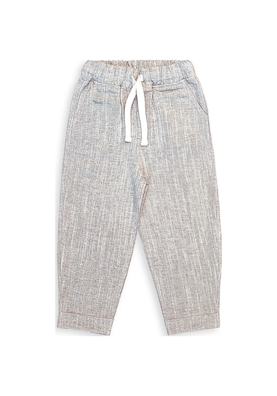 Erkek Kız Çocuk Unisex Pantolon Dokuma Bol Kesim Duble Paça İlkbahar/Yaz 2-8 Yaş